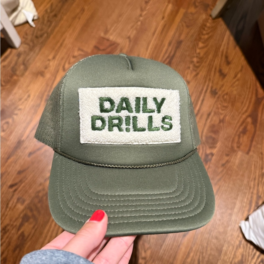 Daily Drills Olive Green Trucker Hat